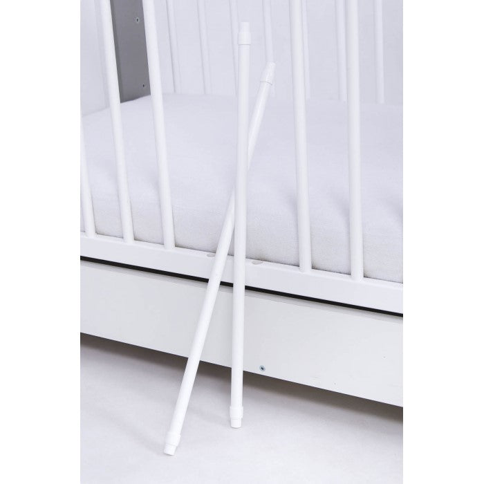 Patut Drewex Bear cu sertar - Silver + Saltea Cocos 8 Cm