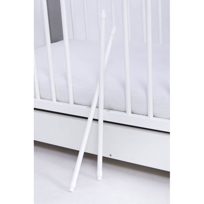 Patut Drewex Bear cu sertar - Silver + Saltea Cocos 8 Cm