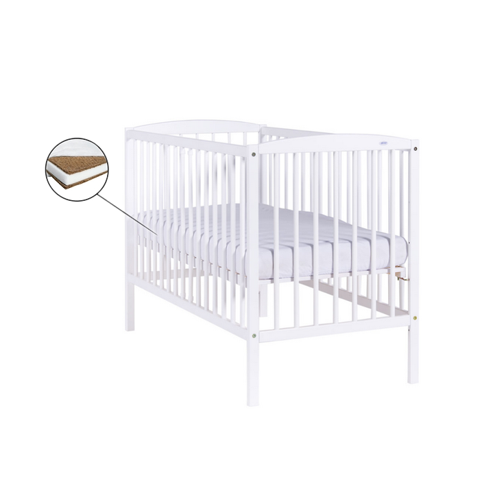 Patut Drewex Clasico - Alb + Saltea Cocos 10 Cm