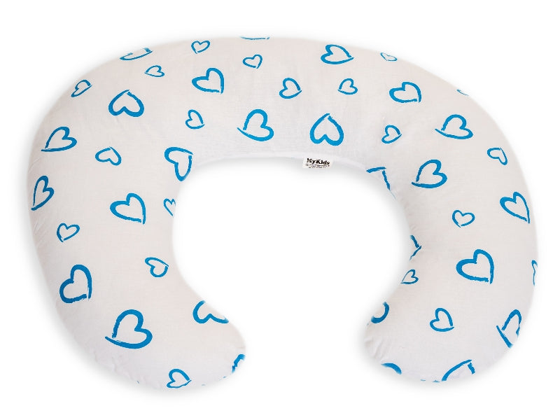 Perna De Alaptare Mica MyKids Inimi-Blue