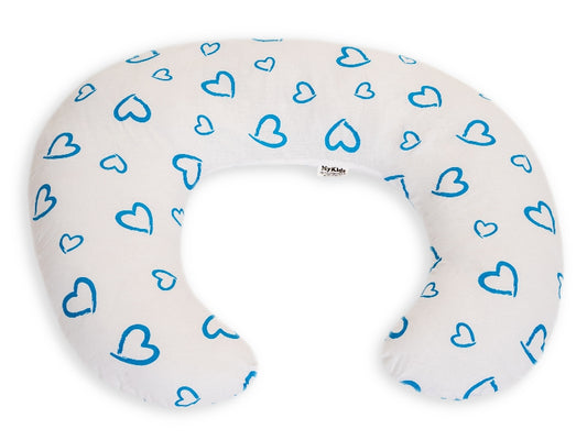Perna De Alaptare Mica MyKids Inimi-Blue