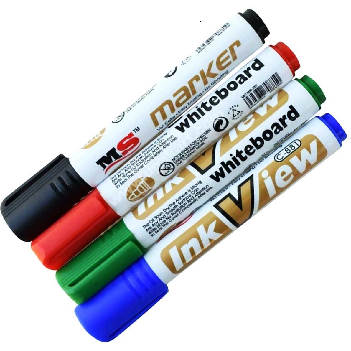 Marker whiteboard 1 cap, 4 buc-set NumLit NMLMKW