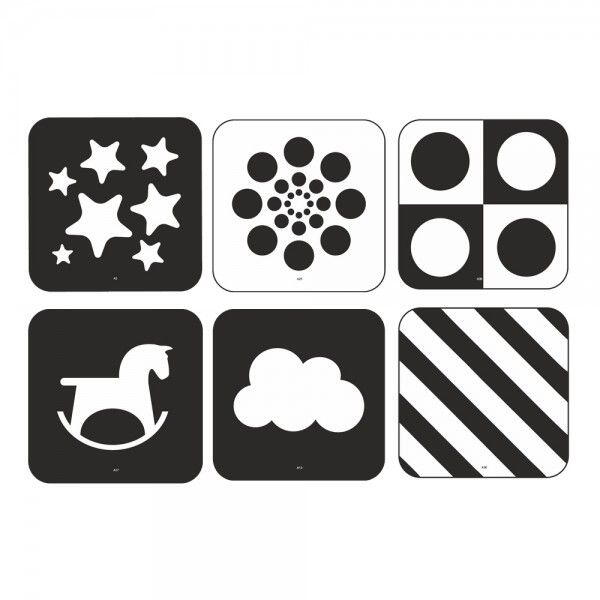 Carduri pentru stimulare vizuala alb - negru (0 - 6 luni)