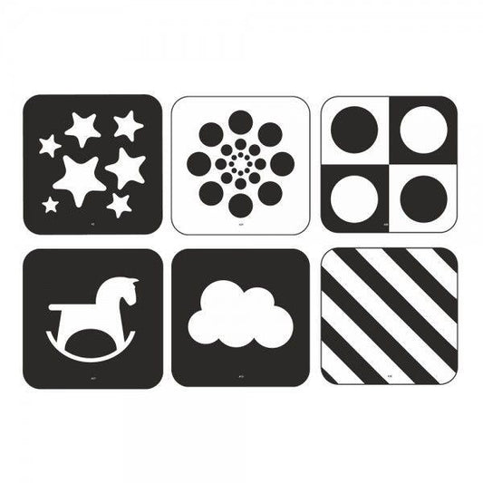 Carduri pentru stimulare vizuala alb - negru (0 - 6 luni)