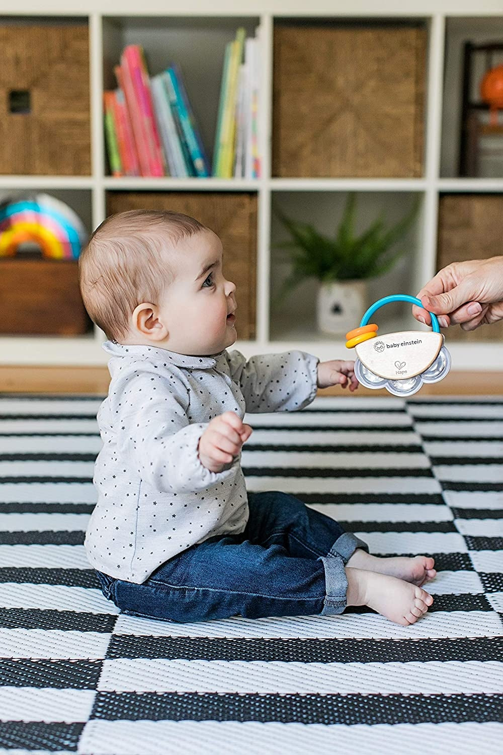 Baby Einstein - Jucarie mini tamburina din lemn