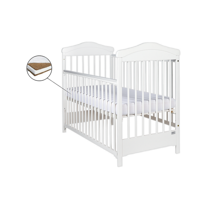 Patut Drewex Hippo culisant - Alb + Saltea Cocos 10 Cm