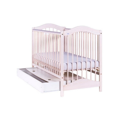 Patut Drewex Jagoda cu sertar - Alb transparent + Saltea Cocos 10 Cm