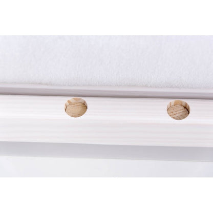 Patut Drewex Laura cu sertar - Alb + Saltea Cocos 10 Cm