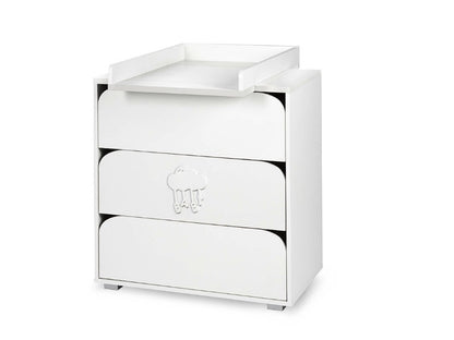 Comoda de infasat Klups NEL Cloud Alb