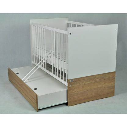 Patut Drewex New York cu sertar - Alb + Saltea Cocos 10 Cm