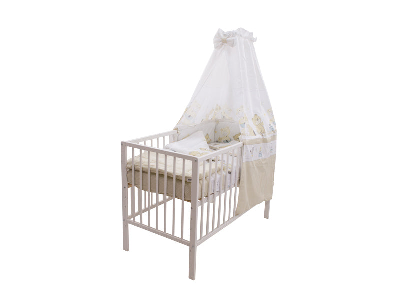 Lenjerie MyKids Teddy Play Bej 5 Piese M1 120x60 cm