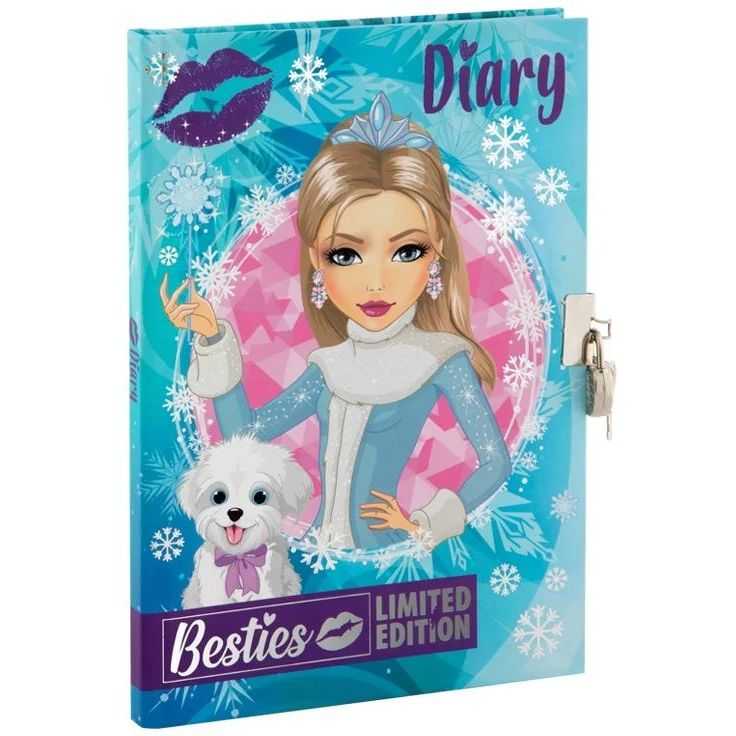 Jurnal Besties Ice Queen A5 cu Cheie si Lacat - 60 de Foi, Hartie Albastra Liniata Grafix GR141005