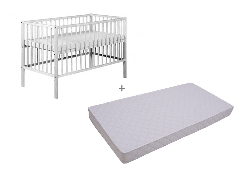 Patut KLUPS Frank Alb + Saltea 10 Mykids Confort II 