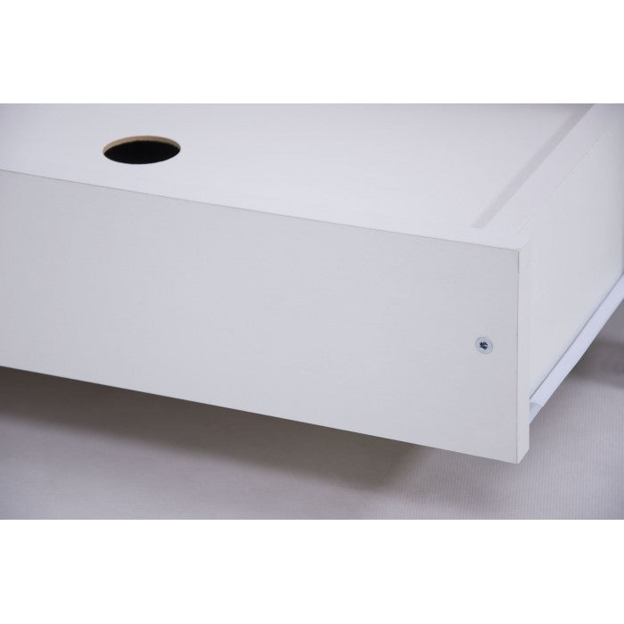 Patut Drewex Olek cu sertar - Alb + Saltea Cocos 10 Cm