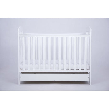 Patut Drewex Olek cu sertar - Alb + Saltea Cocos 10 Cm