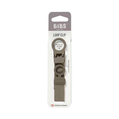 BIBS - Lantisor clip Loop pentru suzeta, Dark Oak