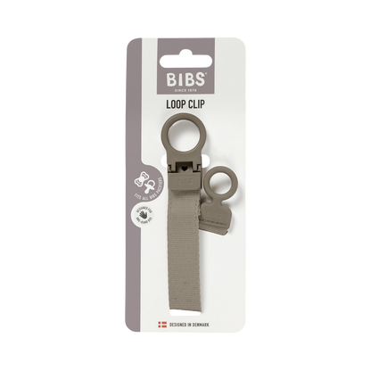 BIBS - Lantisor clip Loop pentru suzeta, Dark Oak