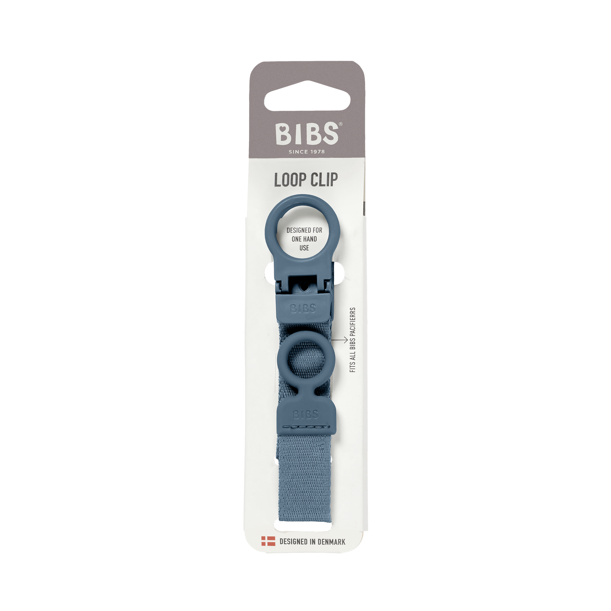 BIBS - Lantisor clip Loop pentru suzeta, Petrol
