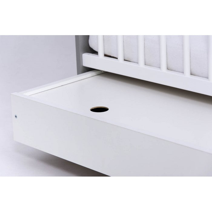 Patut Drewex Bear cu sertar - Silver + Saltea Cocos 10 Cm