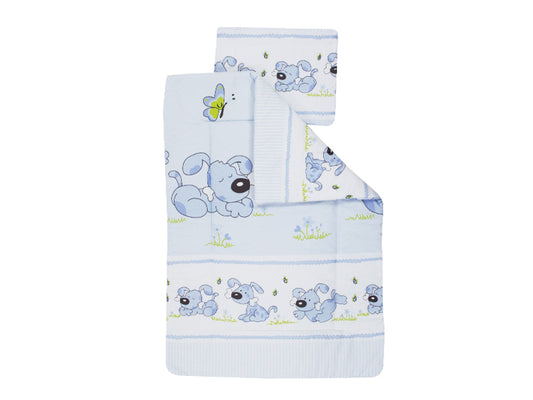 Lenjerie MyKids Catelus Albastru 5 Piese 120x60 cm