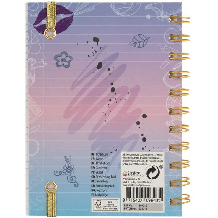 Caiet Besties A6 - Design colorat si modern pentru fetite Grafix GR140016