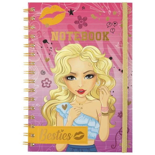 Caiet Besties A5 - 50 de pagini cu legare spirala pentru fetite creative Grafix GR140017