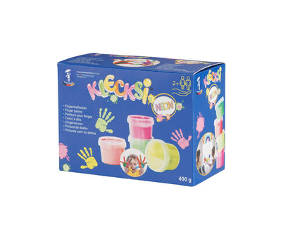 Vopsea pentru pictura cu degetele - 4 culori neon