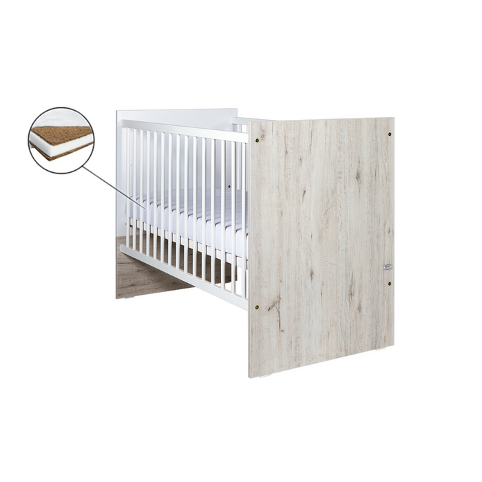 Patut Drewex Cortona - Natur + Saltea Cocos 12 cm