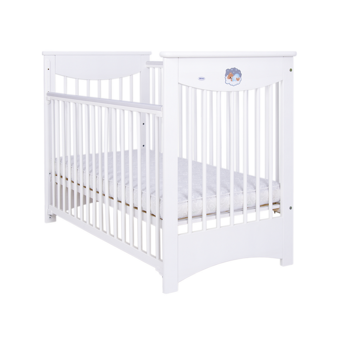 Patut Drewex Laura culisant - Alb + Saltea Cocos 12 cm