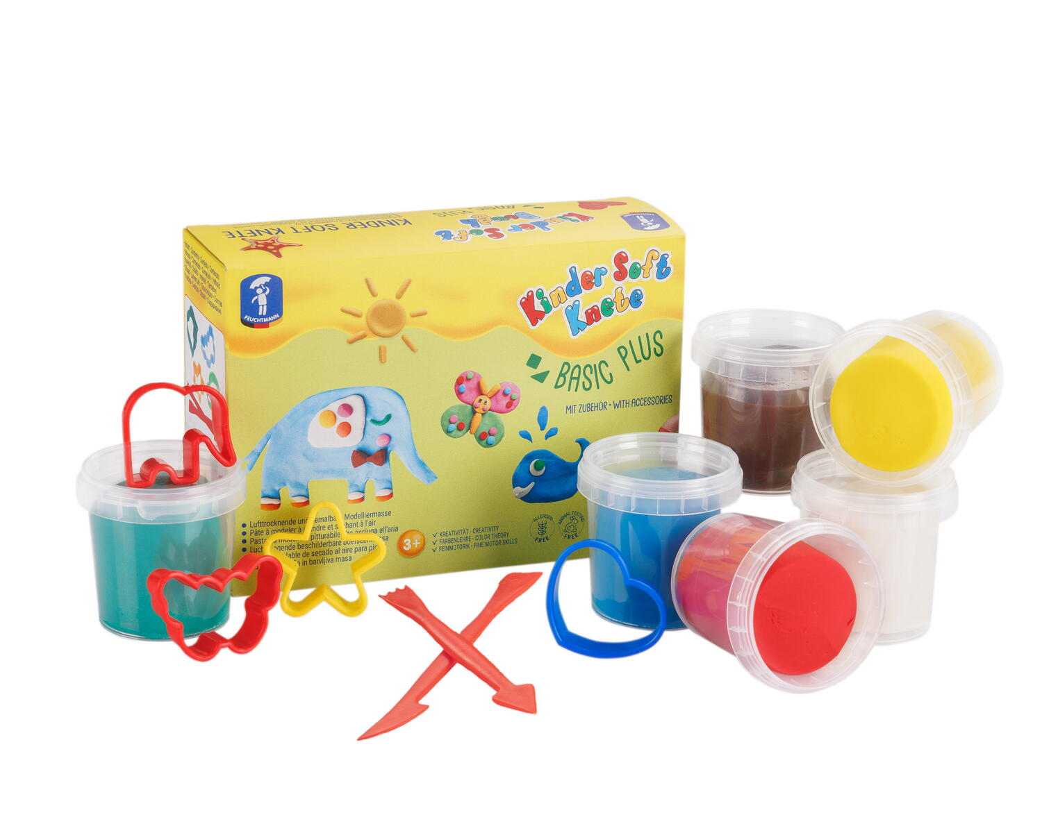 Set plastilina non-toxica Kinder - Basic Plus