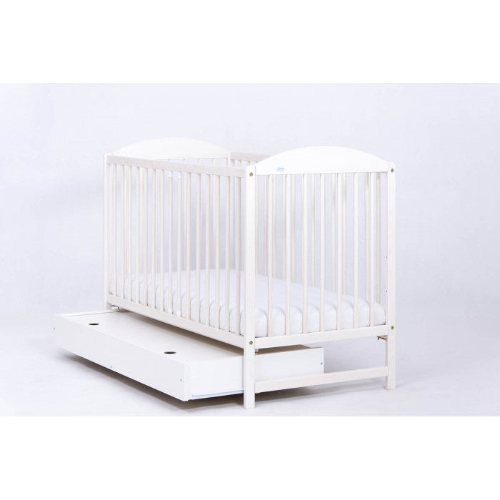 Patut Drewex Lulaya cu sertar - Alb + Saltea Cocos 12 cm