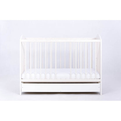 Patut Drewex Lulaya cu sertar - Alb + Saltea Cocos 12 cm