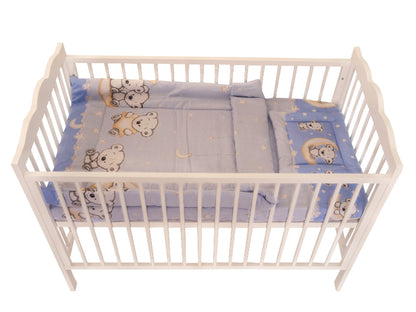 Lenjerie MyKids Bear On Moon Blue M2 4+1 Piese 120x60