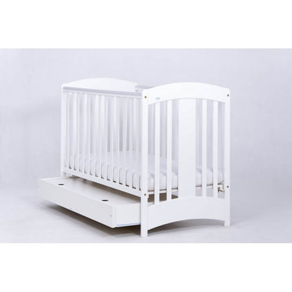 Patut Drewex Natalia cu sertar - Alb + Saltea Cocos 12 cm