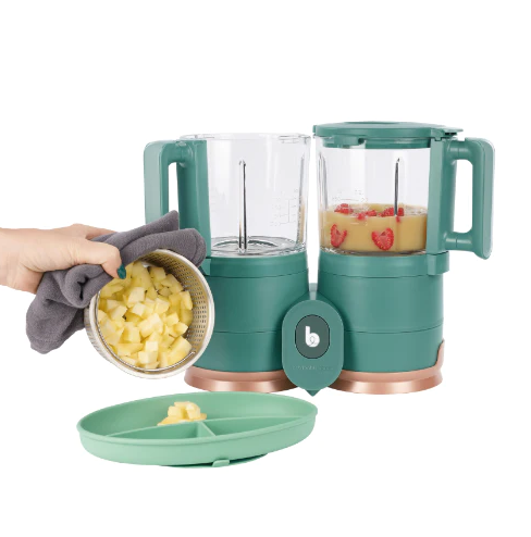 Babymoov - Robot multifunctional Nutribaby Glass 4 in 1 din sticla si otel inoxidabil