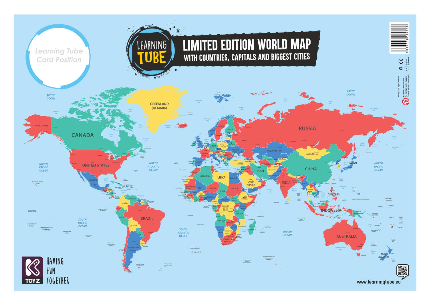 Joc Learning Tube® - Steagurile & Capitalele Lumii