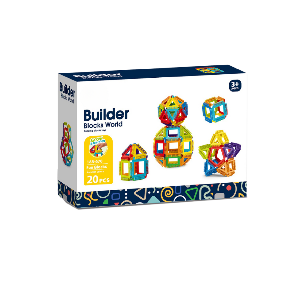 Joc de constructie STEAM - Forme magice (20 piese)