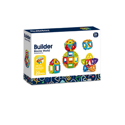 Joc de constructie STEAM - Forme magice (20 piese)