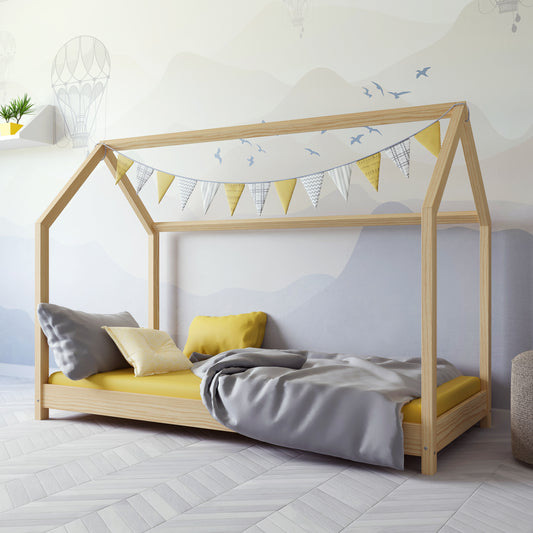 Pat tineret Kocot Kids Bella Natural 160x80 fara saltea
