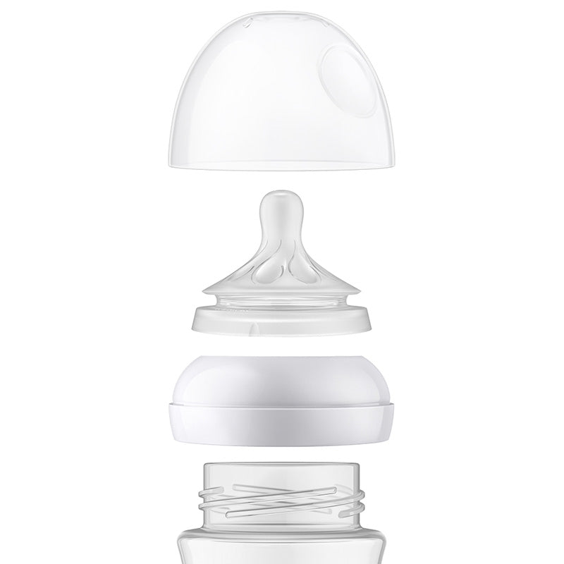 Set PHILIPS AVENT Natural Response - 4 biberoane (125 ml & 260 ml), suzetă + perie biberon, flux lent, 0 luni+