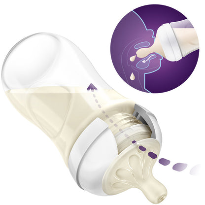 Set PHILIPS AVENT Natural Response - 4 biberoane (125 ml & 260 ml), suzetă + perie biberon, flux lent, 0 luni+