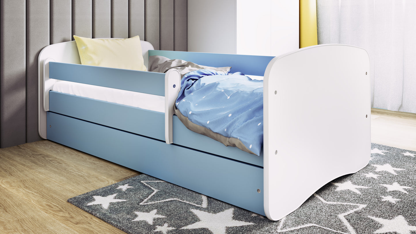 Pat tineret Kocot Kids Babydreams Blue cu sertar si saltea 180x80