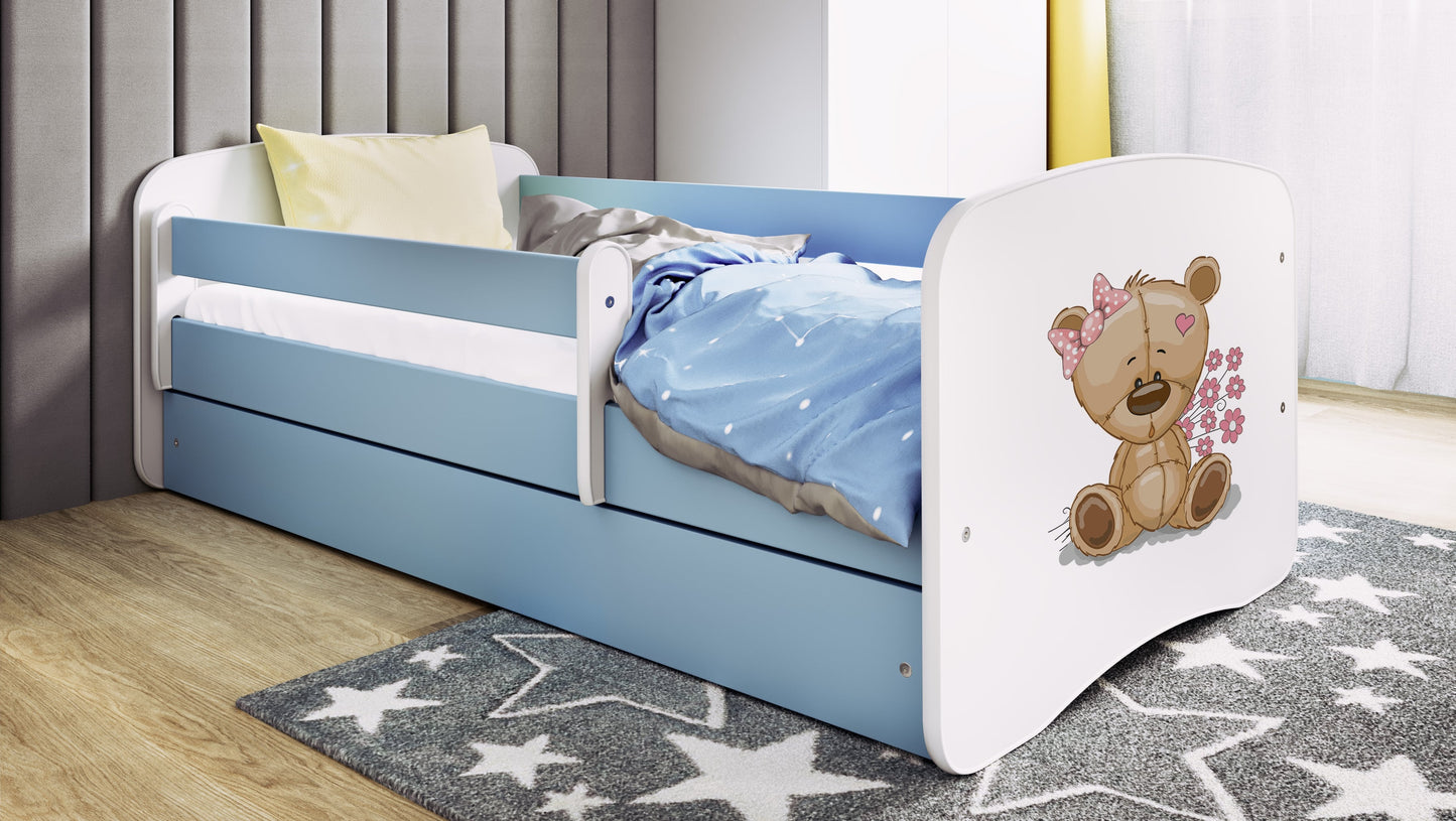 Pat tineret Kocot Kids Babydreams Blue cu sertar si saltea 180x80