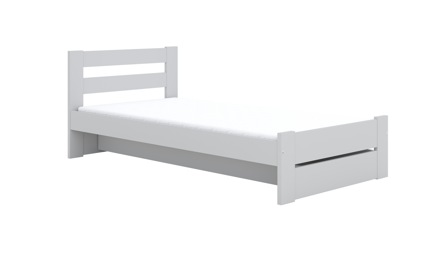 Pat copii Kocot Kids Emil 180x90 cu saltea si sertar