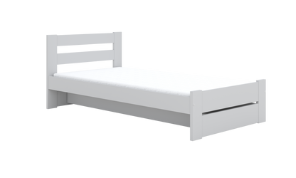 Pat copii Kocot Kids Emil 180x90 cu saltea si sertar