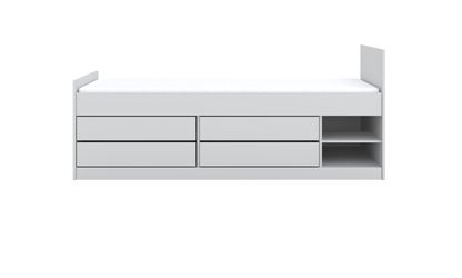 Pat copii Kocot Kids Leon 200x90 cu saltea si sertare