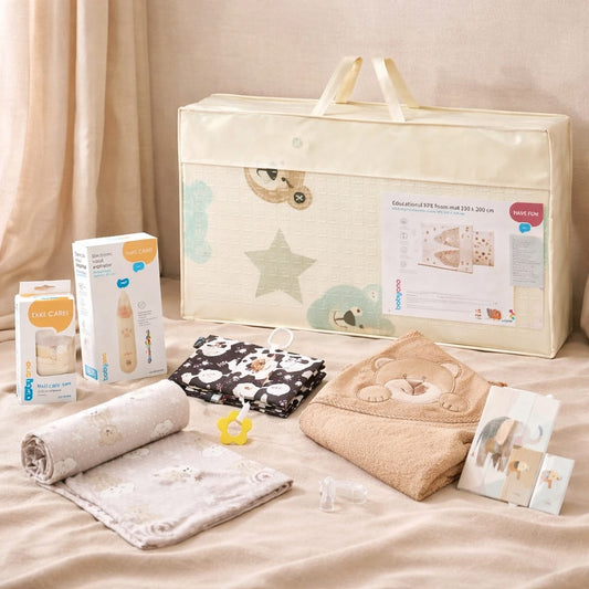 Kit Cadou „Bun venit pe lume” - BEBES Baby Essentials Gift Box