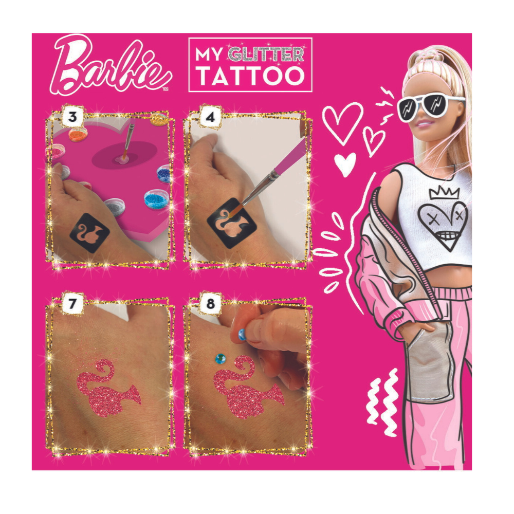 Setul meu de tatuaje cu sclipici - Barbie