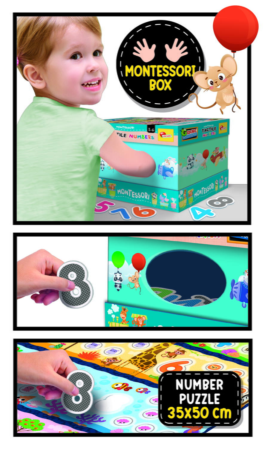 Joc tactil Montessori - Numaram si ne distram