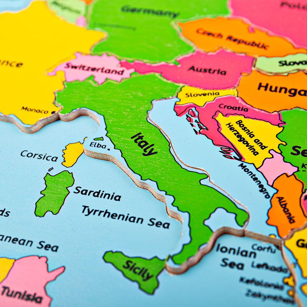 Puzzle incastru harta Europei